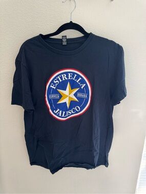 Impo Navy Short Sleeve Tee with Estrella Jalisco Badge